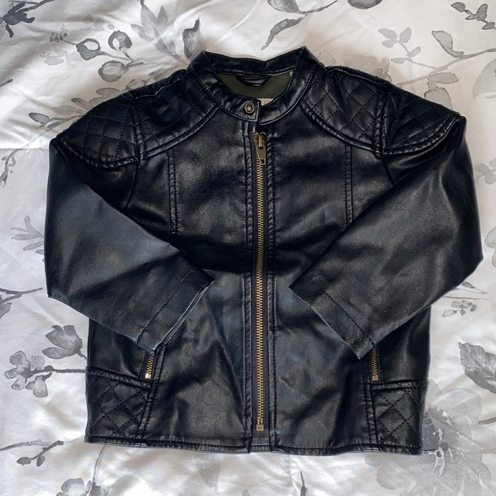 Zara Black "Leather" Biker Jacket
